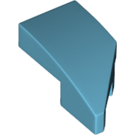 Brick Wedged, Curved 2 × 1 with Stud Notch Left Medium Azure