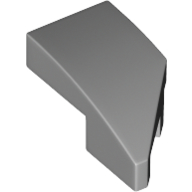 Brick Wedged, Curved 2 × 1 with Stud Notch Left Light Bluish Gray