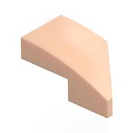 Brick Wedged, Curved 2 × 1 with Stud Notch Left Light Nougat