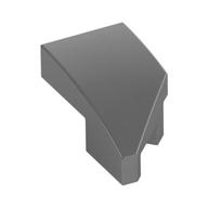 Brick Wedged, Curved 2 × 1 with Stud Notch Left Metallic Silver