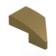 Brick Wedged, Curved 2 × 1 with Stud Notch Left Metallic Gold