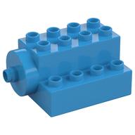 Duplo Brick 4 × 4 × 2 with Large Rotor Mounting (Ferris Wheel) Dunkelazur