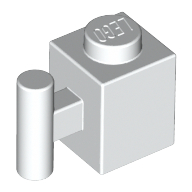 Brick Special 1 × 1 with Handle White