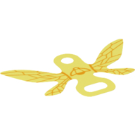 Neckwear Wings, Orange Bumblebee Wing Lines over Trans-Yellow Background print Trans-Clear