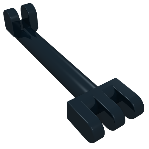 Hinge Bar 2.5L with 2 and 3 Fingers on Ends (Pantograph Shoe Holder) Schwarz