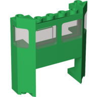 Train Front with 1 × 4 × 2 Cutout in Green