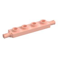 Plate Special 1 × 4 with Wheels Holder Light Salmon