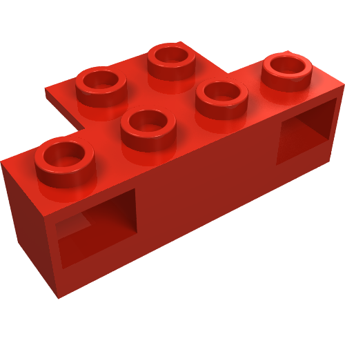Light Prism Brick, Train, 1 × 4 Holder Rot
