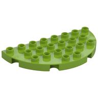 Duplo Plate Round 4 × 8 Semi-Circle