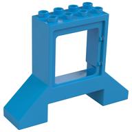 Duplo Door Frame with Wide Sloped Base 2 × 8 Dark Azure