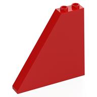 Brick Sloped 55° 1 × 6 × 5 with Bottom Stud Holders Red