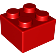 Brick Soft 2 × 2 Rot
