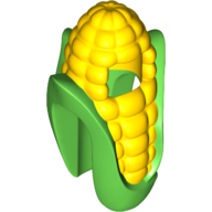 Costume Corn Cob Suit with Green Leaves Print Yellow