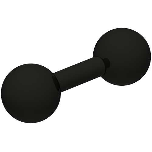 Sports Barbells [Plain] Black