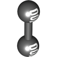 Sports Barbells with '100' Print on Both Ends Black