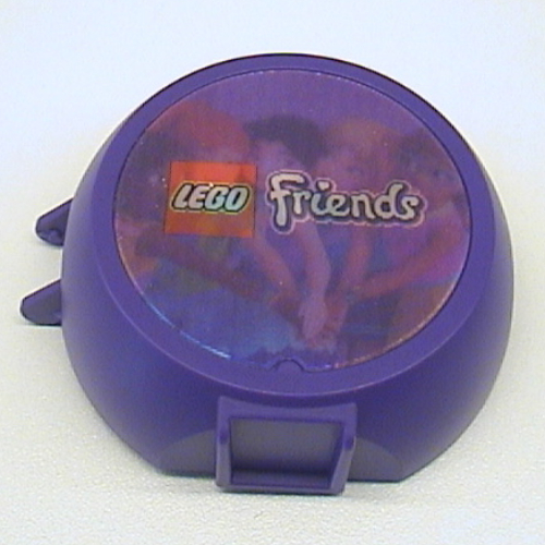 Pod, Round, Half Front with All Friends Sticker Dunkellila