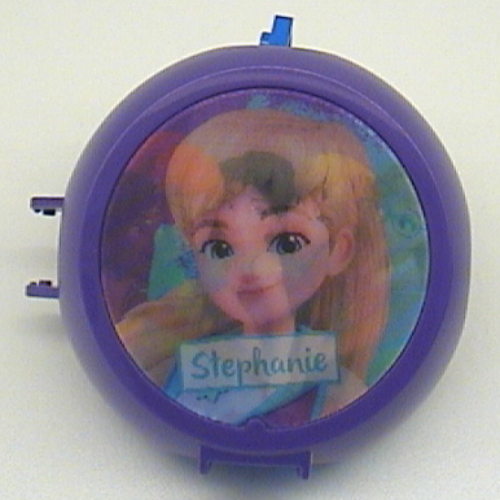 Pod, Round, Half Front with Friends Stephanie Sticker Dark Purple