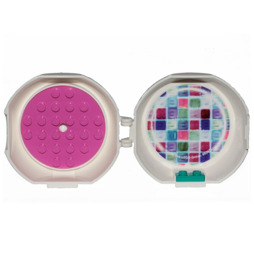 Pod, Round, Half Front with The LEGO Movie 2 Sticker Weiß