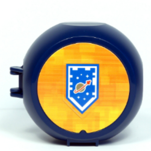 Pod, Round, Half Front with Nexo Knight Sticker Dark Blue