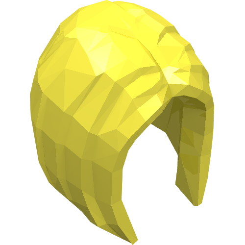 Hair Parted in Middle, Short Back, Long Front Bright Light Yellow
