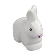 Animal, Rabbit / Bunny with Black Eyes and Mouth - Pink Nose Print