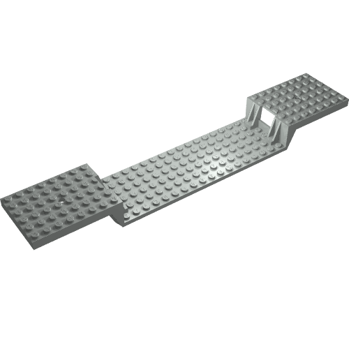 Vehicle Base, Train 6 × 34 Split-Level with Bottom Tubes in Hellgrau