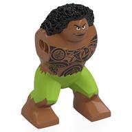 Body Giant with Lime Pants Pattern, Maui Print Sienna Brown