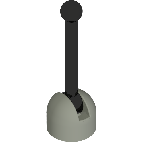 Lever Small Base with Black Lever Hellgrau