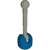 Lever Small Base with Light Gray Lever Blue