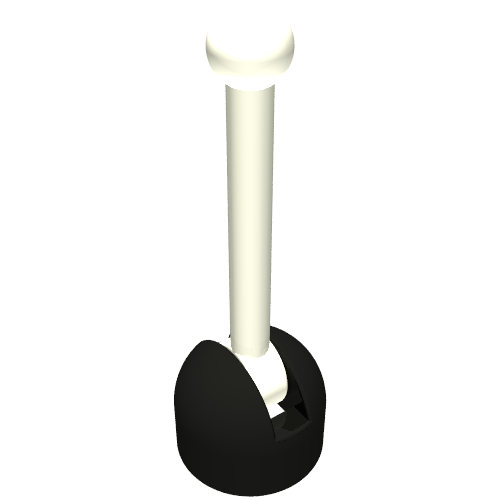 Lever Small Base with White Lever Schwarz