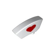 Headwear Accessory Hat with Small Pin, Red Heart Print (Nurse) White