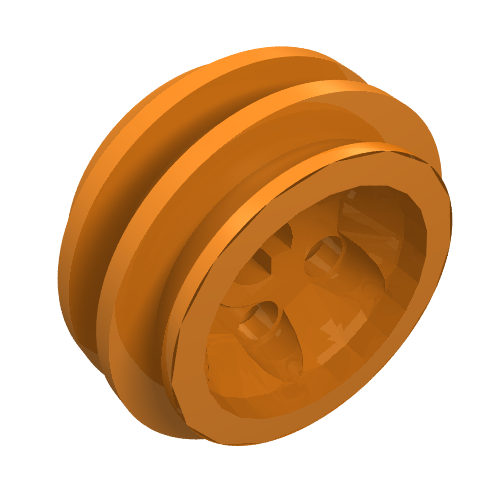 Felge 24 × 14 VR mit Mitte Achsloch Orange