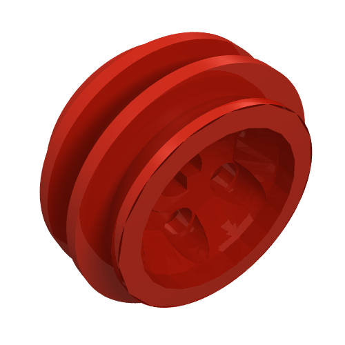Wheel Rim 24 × 14 VR with Center Axle Hole Red