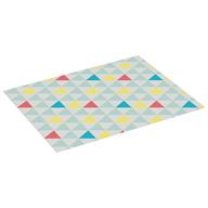 Duplo Blanket 5 × 6, Plush with Triangles Print Weiß