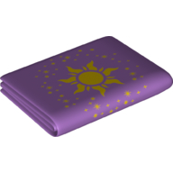 Duplo Blanket 5 × 6 with Rapunzel Sun print Medium Lavender