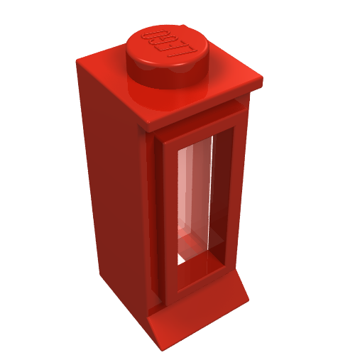 Window 1 × 1 × 2, Extended Lip, Solid Stud [with Glass] Rot