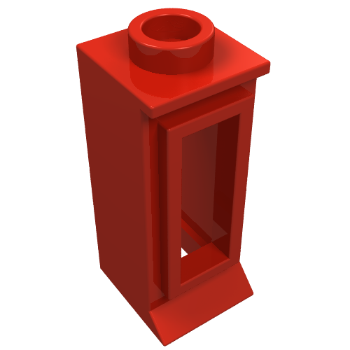 Window 1 × 1 × 2, Extended Lip, Hollow Stud [no Glass] Rot