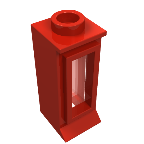 Window 1 × 1 × 2, Extended Lip, Hollow Stud [with Glass]