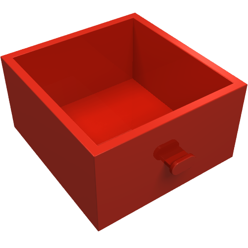 Homemaker Drawer 4 × 4 × 2 Red