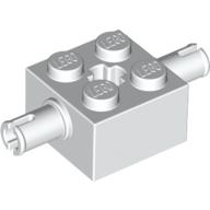 Brick Special 2 × 2 with 2 Pins and Axle Hole White