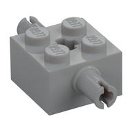 Brick Special 2 × 2 with 2 Pins and Axle Hole Light Bluish Gray
