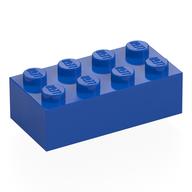 Brick 2 × 4 Blue