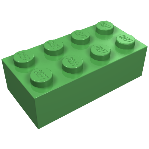 Brick 2 × 4 Bright Green