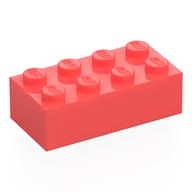 Brick 2 × 4 Coral