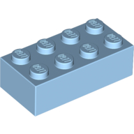 Brick 2 × 4 Pastel Blue