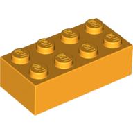Brick 2 × 4 Bright Light Orange