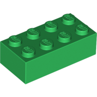 Brick 2 × 4 Green