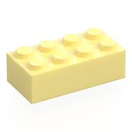 Brick 2 × 4 Bright Light Yellow