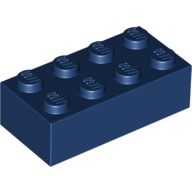 Brick 2 × 4 Dark Blue