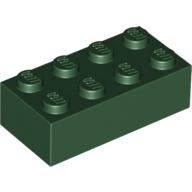 Brick 2 × 4 Dark Green